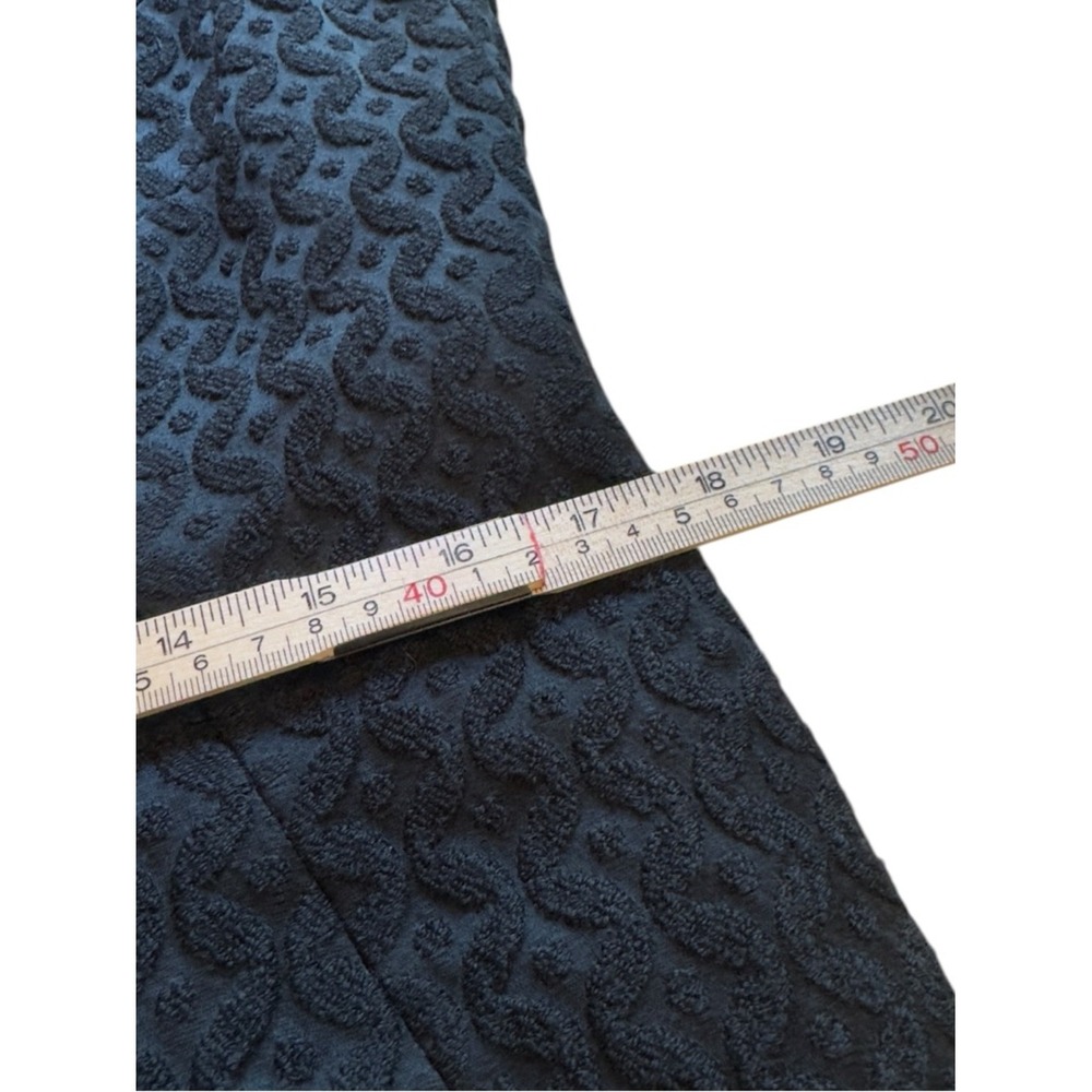 Carolina Herrera Textured Black Sheath Dress Size 14 Designer Cocktail Career - Picture 11 of 14